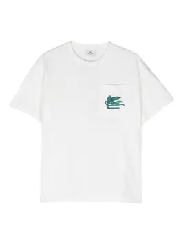Etro футболка с логотипом Pegaso, белый