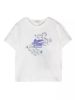 Etro футболка с логотипом Pegaso, белый
