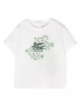 Etro футболка с логотипом Pegaso, белый