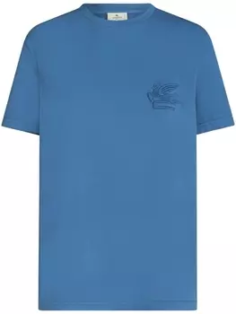 ETRO футболка с логотипом Pegaso, синий
