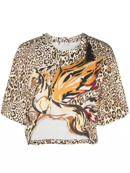 ETRO футболка с нашивкой Pegaso, нейтральный цвет