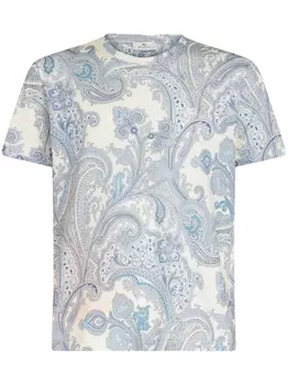 ETRO футболка с принтом пейсли, белый