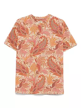 ETRO футболка с принтом пейсли, оранжевый