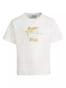 Etro футболка с вышитым логотипом из коллаборации с Trolls, белый