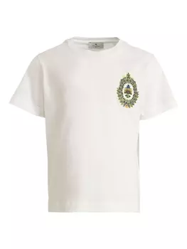 Etro футболка с вышивкой, белый