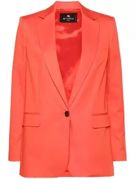 ETRO габардиновый блейзер с пуговицами Pegaso, красный