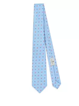ETRO галстук с узором, синий