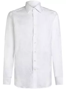 ETRO хлопковая рубашка с узором пейсли, белый