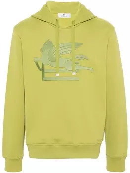 ETRO худи с вышивкой Pegaso, зеленый
