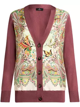 ETRO кардиган с принтом, розовый