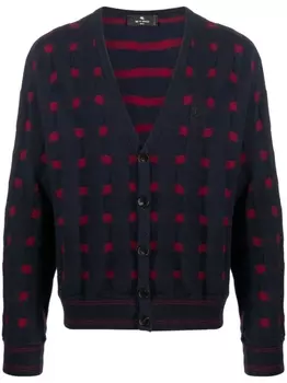 ETRO кардиган с узором, синий