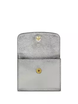 ETRO картхолдер с эффектом металлик, серебристый