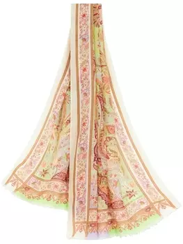 ETRO кашемировый шарф с принтом пейсли, нейтральный цвет