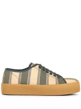 ETRO кеды с полосками, зеленый