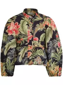 ETRO KIDS блузка с цветочным принтом, синий