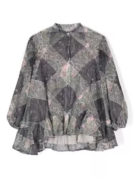 ETRO KIDS блузка с узором пейсли, белый
