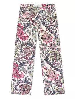ETRO KIDS брюки с узором пейсли, белый