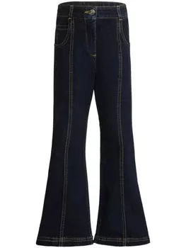 ETRO KIDS джинсы bootcut с отстрочкой, синий
