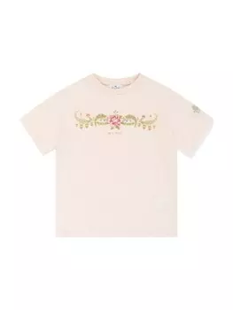 ETRO KIDS футболка с цветочным принтом, нейтральный цвет