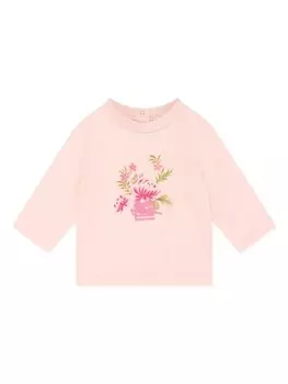 ETRO KIDS футболка с графическим принтом, розовый