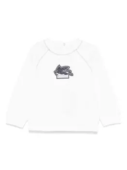 ETRO KIDS футболка с нашивкой Pegaso, белый