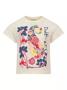 ETRO KIDS футболка с принтом Floral Liberty Paisley, белый