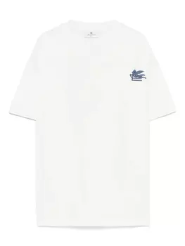 ETRO KIDS футболка с вышивкой Pegaso, белый