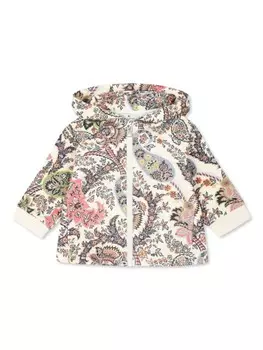 ETRO KIDS хлопковый кардиган с узором пейсли, белый