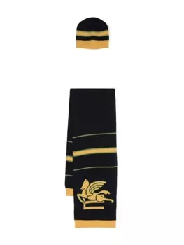 ETRO KIDS комплект шапок Pegaso-жаккард, синий