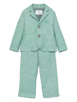 ETRO KIDS меланжевый костюм, зеленый