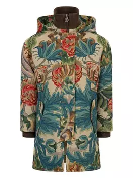 ETRO KIDS парка с жаккардовым узором, нейтральный цвет