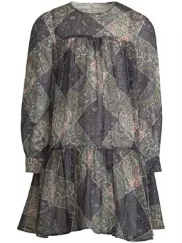 ETRO KIDS платье с принтом пейсли, синий