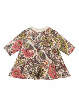 ETRO KIDS платье с принтом пейсли, нейтральный цвет