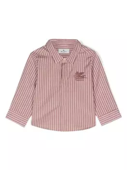 ETRO KIDS рубашка с мотивом Пегаса, коричневый