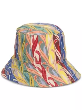 ETRO KIDS шляпа-ведро с волнистым принтом, красный