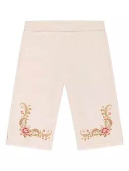 ETRO KIDS спортивные брюки с цветочным принтом, нейтральный цвет