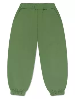 ETRO KIDS спортивные брюки с вышитым логотипом, зеленый