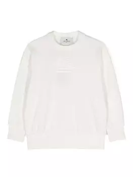 ETRO KIDS толстовка из джерси с вышивкой Pegaso, серый