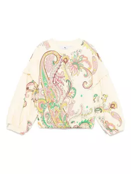 ETRO KIDS толстовка с принтом пейсли, нейтральный