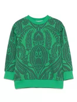 ETRO KIDS толстовка с принтом пейсли, зеленый