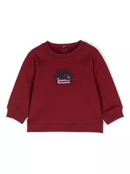 ETRO KIDS толстовка с вышивкой Pegaso, красный