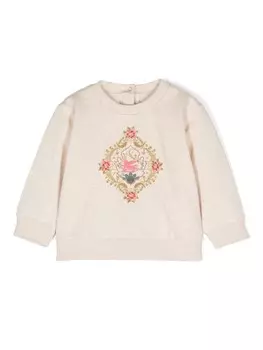 ETRO KIDS толстовка с вышивкой Pegaso, нейтральный цвет