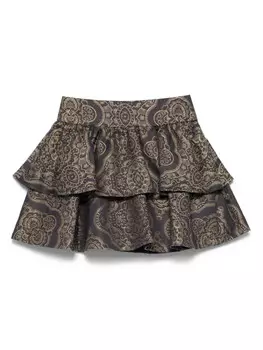 ETRO KIDS жаккардовая юбка, синий