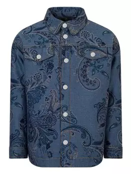 ETRO KIDS жаккардовый жакет, синий