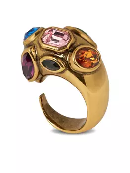 ETRO кольцо с кристаллами, золотой