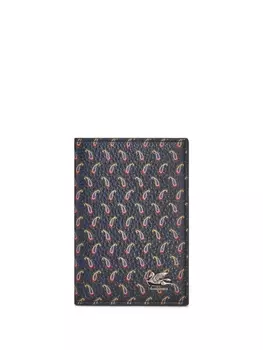 ETRO кошелек с принтом пейсли и декором Pegaso, синий