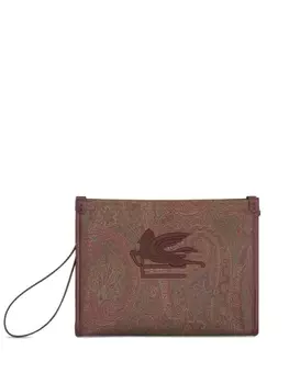 ETRO кошелек с принтом пейсли и логотипом, красный