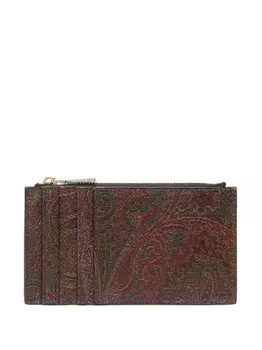 ETRO кошелек с принтом пейсли, коричневый