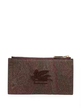 ETRO кошелек с вышитым логотипом, красный