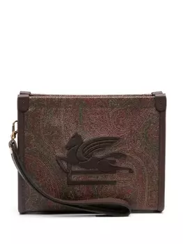 ETRO косметичка с логотипом Pegaso, коричневый